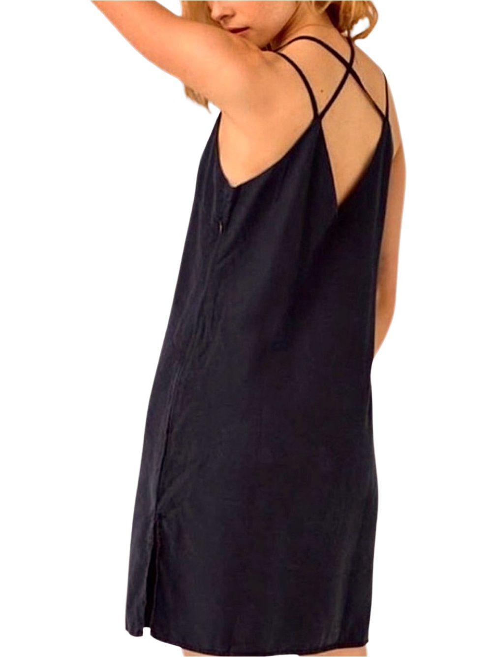 THREAD & SUPPLY Black Strappy Darcy Mini Dress